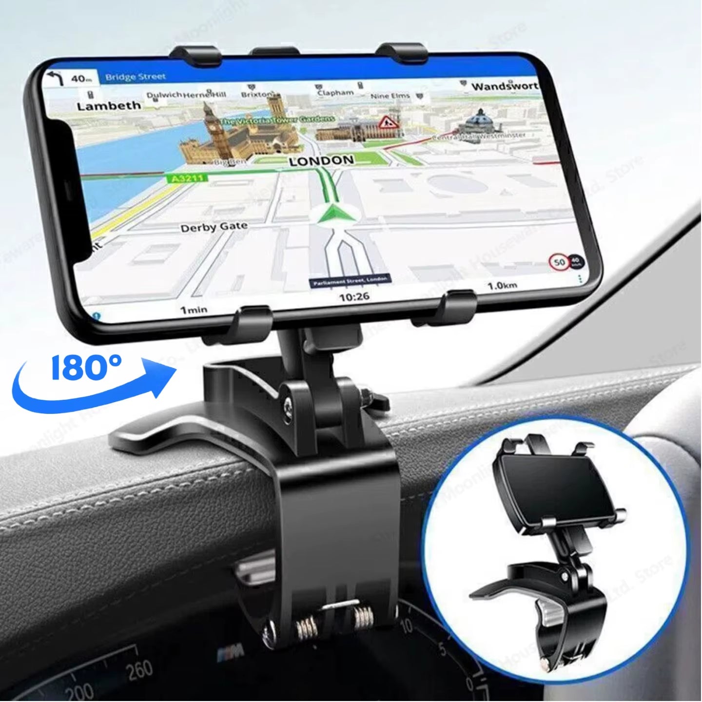 Universal Car Phone Holder Dashboard Car Clip Stand Mount GPS Display Bracket Car Mobile Phone Support for Iphone Samsung Xiaomi