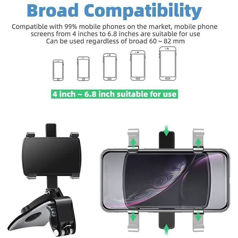 Universal Car Phone Holder Dashboard Car Clip Stand Mount GPS Display Bracket Car Mobile Phone Support for Iphone Samsung Xiaomi