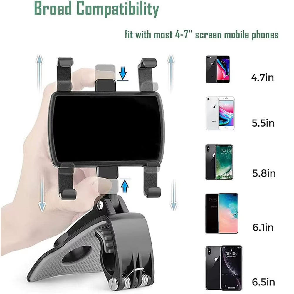 Universal Car Phone Holder Dashboard Car Clip Stand Mount GPS Display Bracket Car Mobile Phone Support for Iphone Samsung Xiaomi